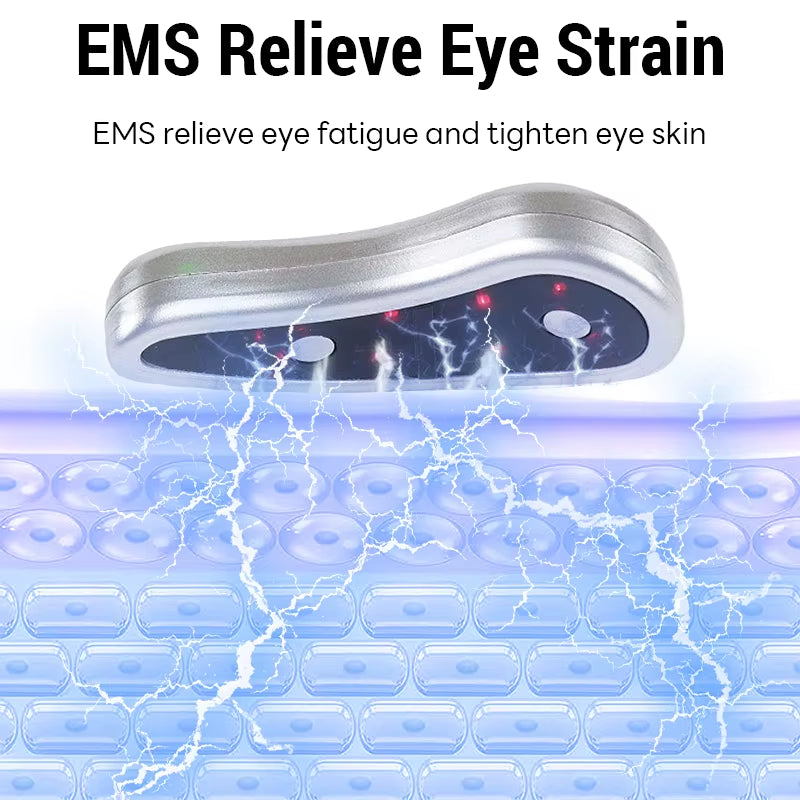 Gloweyes™ Led Red Light Eye Care Therapy EMS Pulse Micro-Current Device Eye Massager to Relieve Fatigue for Treatment under Eye Wrinkle