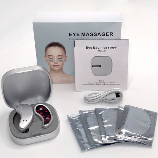 Gloweyes™ Led Red Light Eye Care Therapy EMS Pulse Micro-Current Device Eye Massager to Relieve Fatigue for Treatment under Eye Wrinkle